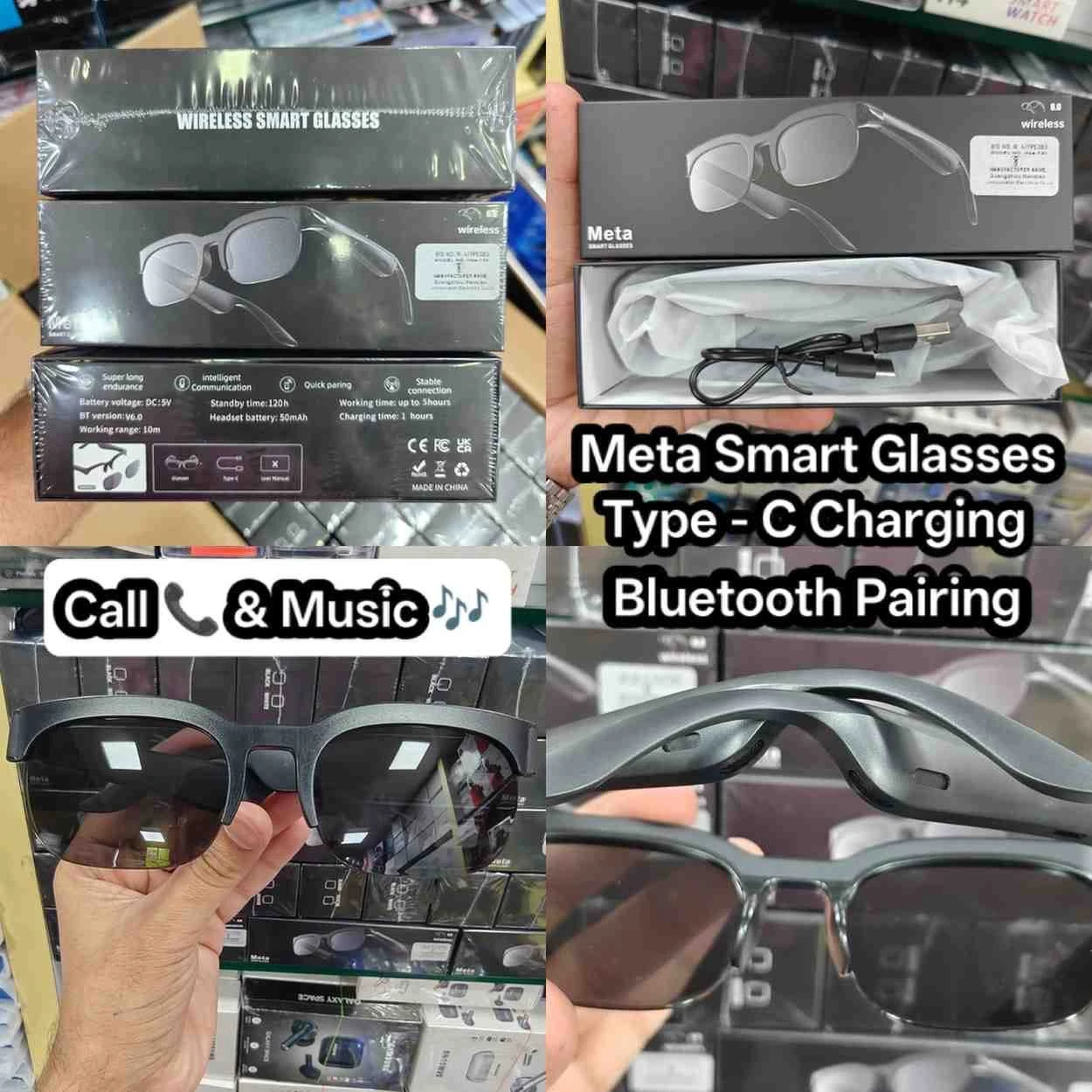 Wireless Smart Glasses ( Music / Calling / Type-C