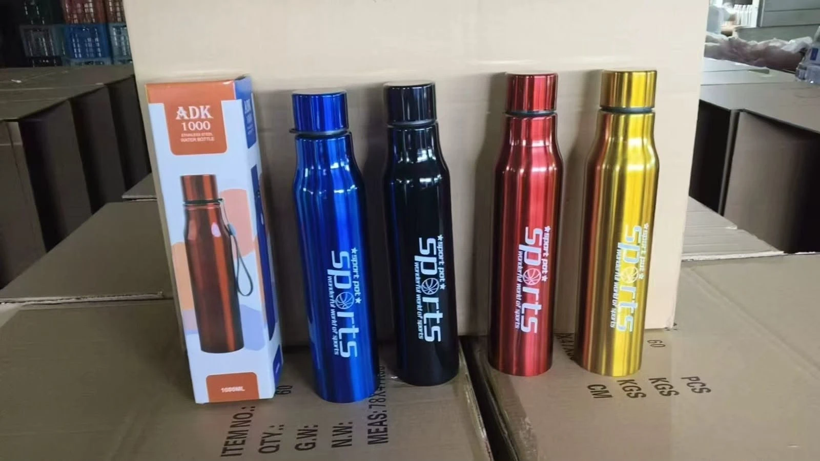 *1000 ML Stainless Steel Sports Water Bottle