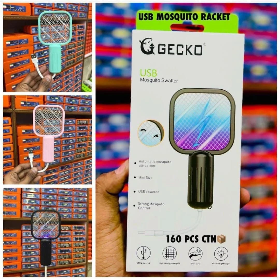 *GECKO Portable Usb Mosquito killer Swatter Bat