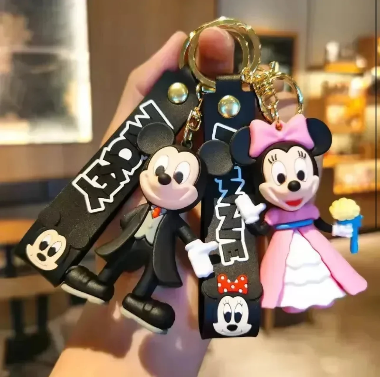 micky mouse big size silicone keychain