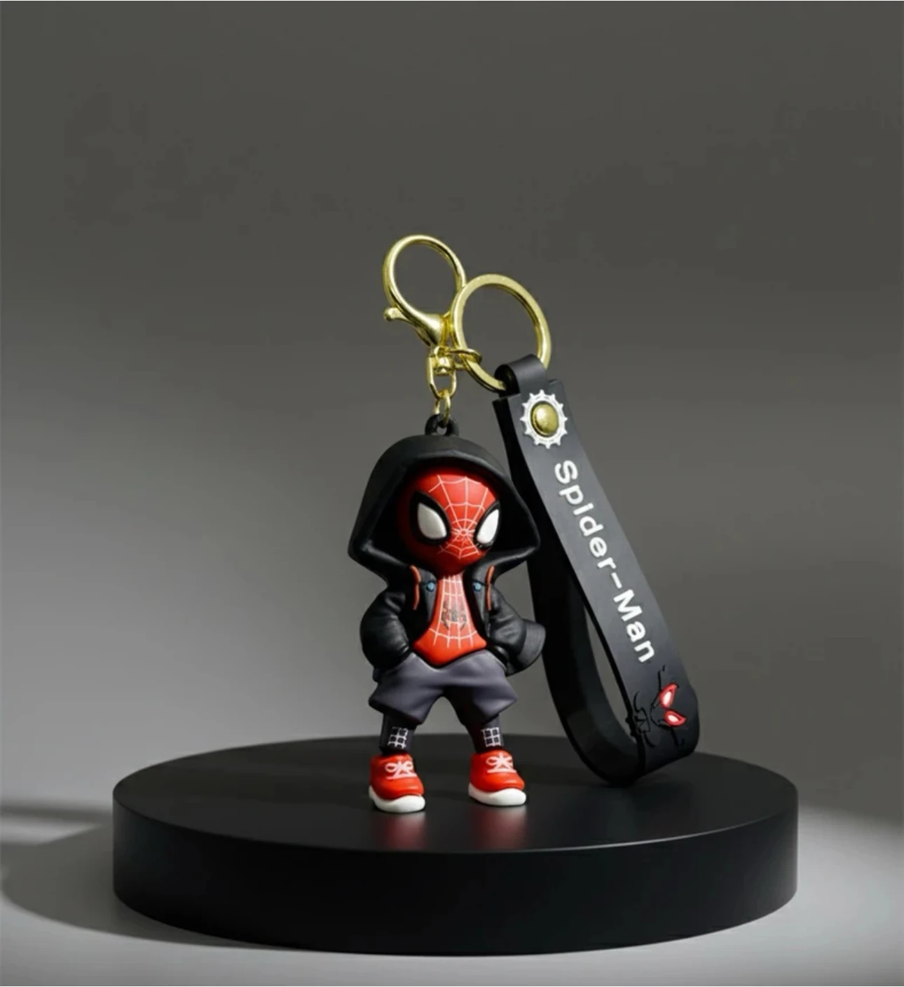 spider man big size silicone keychain