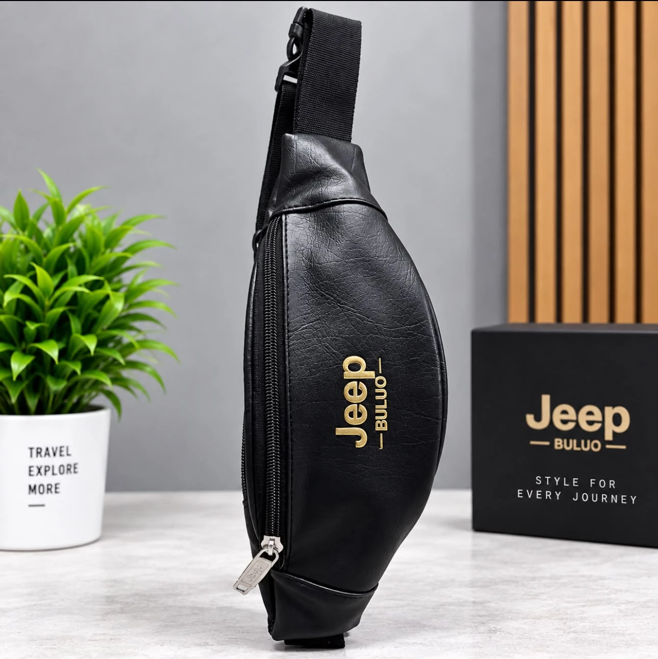 Premium Men’s Leather Sling Bag