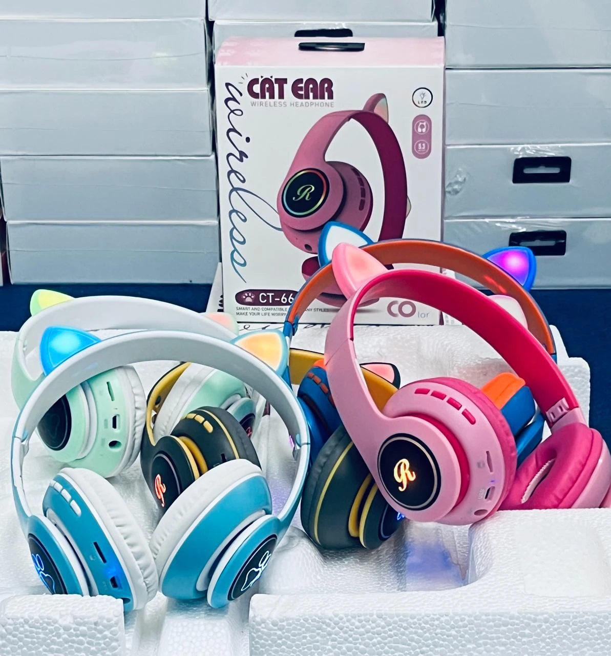 CT-66 Cat Ear RGB Wireless headphone