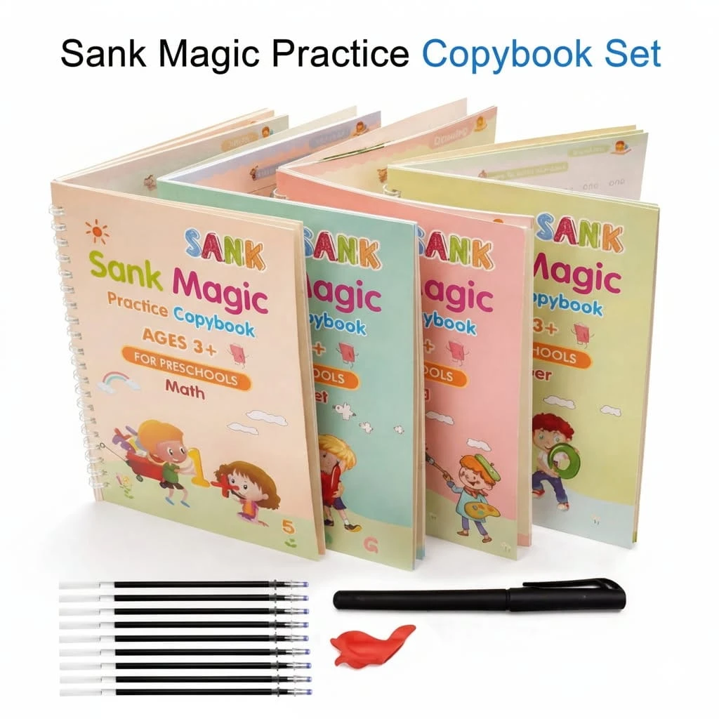 Sank Magic Practice CopyBook Set ( 4 Books / 10 Refills )