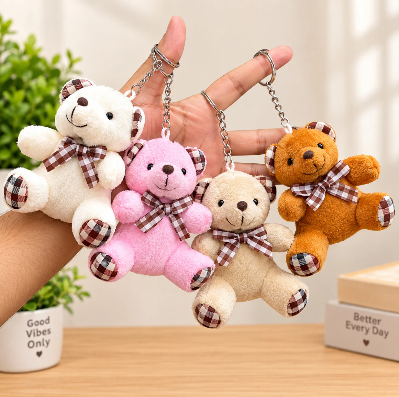 Mini Teddy Bear Soft Toy Keychain