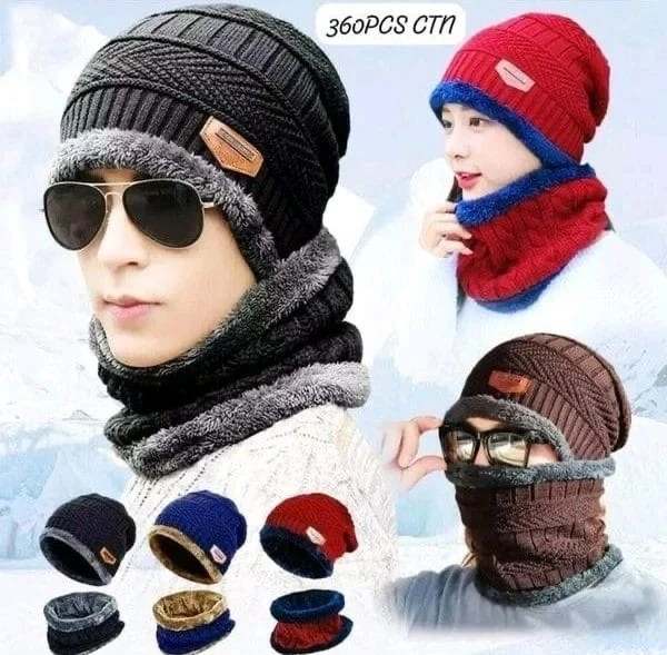 Unisex Winter Cap & Scarf Set